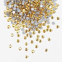 Jollin Hot Fix Crystal Flatback Rhinestones Glass Diamantes Gems 20Mm6Ss 2880Pcs Metallic Sunshine