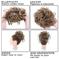 Hairro Hair Bun Hair Piece Messy Bun Hair Extension Updo Hairpieces Fluffy Tousled Scrunchy Synthetic Scrunchies Wavy Up Do Donu