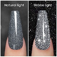 Black Glitter Nail Polish Led Uv Gel Polish Sparkle Color Soak Off Nail Art Gel 1 Pcs 75Ml Gel Polish Sparkles Varnish For Nail