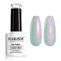 Rarjsm Green Mermaid Gel Polish Pearl Gel Nail Polishpurple Pearl Gel Polish Shimmer Pigment Glitter Iridescent Swirl Thread Ef