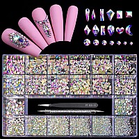 Yzzseven 12 Types Of 600 Specialshaped Diamonds 2500 Flatbottomed Rhinestones Mix 20 Styles Flatback Rhinestone Crystals 3D