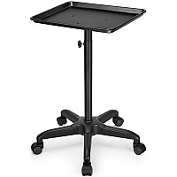 Flolxnb Salon Tray Cart Premium Aluminum Tattoo Tray Rolling Trolley Adjustable Height Storage Utility Cart For Clinic Spa Rolli