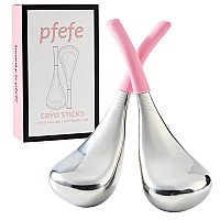 Pfefe Cryo Sticks Facial Skin Care Ice Globes For Women Face Eyes Stainless Steel Face Beauty Tools For Girls Ladies Esthetici