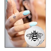 Inkbox Temporary Tattoos, Semi-Permanent Tattoo, One Premium Easy Long Lasting, Water-Resistant Temp Tattoo with For Now Ink - Lasts 1-2 Weeks, Bee Tatttoo, 1 x 1 in, Bebo