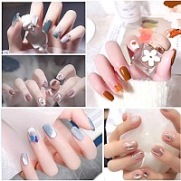 Febsnow 1000Pcs Nail Tips Acrylic Nails 10 Sizes Artificial Half Cover False Flake Nail Tips For Nail Salon Nail Shop Diy Nail A