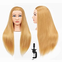 Mannequin Head 2628 Synthetic Fiber Training Head Braiding Head Hair Styling Manikin Cosmetology Doll Head Hairdresser Traini