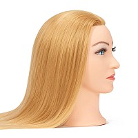 Mannequin Head 2628 Synthetic Fiber Training Head Braiding Head Hair Styling Manikin Cosmetology Doll Head Hairdresser Traini