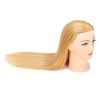 Mannequin Head 2628 Synthetic Fiber Training Head Braiding Head Hair Styling Manikin Cosmetology Doll Head Hairdresser Traini