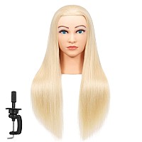 Mannequin Head 2628 Synthetic Fiber Training Head Braiding Head Hair Styling Manikin Cosmetology Doll Head Hairdresser Traini