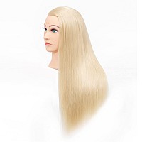 Mannequin Head 2628 Synthetic Fiber Training Head Braiding Head Hair Styling Manikin Cosmetology Doll Head Hairdresser Traini