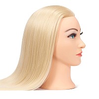 Mannequin Head 2628 Synthetic Fiber Training Head Braiding Head Hair Styling Manikin Cosmetology Doll Head Hairdresser Traini