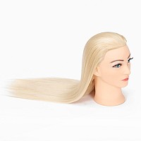 Mannequin Head 2628 Synthetic Fiber Training Head Braiding Head Hair Styling Manikin Cosmetology Doll Head Hairdresser Traini