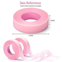 Jassins 6 Rolls Eyelash Tape Adhesive Fabric Eyelash Tapes Adhesive Breathable Micropore Fabric Tape For Eyelash Extension Sup