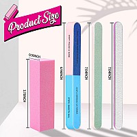 Fandamei Nail File And Buffer Professional Manicure Tools Kit 8Pcs Rectangular Nail Buffer Block 8Pcs Nail File 2Pcs 7 Way N