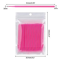 Tifanso 400Pcs Micro Cotton Swabs Micro Swabs For Eyelash Extension Disposable Micro Applicator Brush Micro Eyelash Swabs Mult