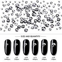 Nibiru 3830Pcs Mineral Black Multi Shapes Rhinestones Glass Diamonds Kit For Nail Art Jewels Decorationshiny Flatback Mix Size