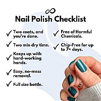 Eternal Blue Nail Polish Set for Women (OCEAN VIEW) - Green Nail Polish Set for Girls - Lasting & Quick Dry Non Toxic Nail Polish Kit for Home DIY Manicure & Pedicure - Made in USA, 13.5mL (Set of 5)