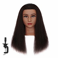 Hairginkgo Mannequin Head 100 Real Hair Manikin Head Styling Hairdresser Training Head Cosmetology Doll Head For Dyeing Cutting