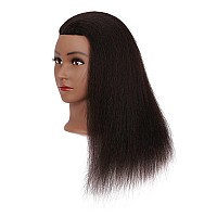 Hairginkgo Mannequin Head 100 Real Hair Manikin Head Styling Hairdresser Training Head Cosmetology Doll Head For Dyeing Cutting