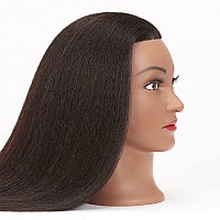 Hairginkgo Mannequin Head 100 Real Hair Manikin Head Styling Hairdresser Training Head Cosmetology Doll Head For Dyeing Cutting