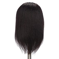 Hairginkgo Mannequin Head 100 Real Hair Manikin Head Styling Hairdresser Training Head Cosmetology Doll Head For Dyeing Cutting