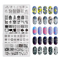 Mr Fox Nail Print Board Set Graffiti Star Marble Pattern Bark Pattern Lace Abstract Pattern Art Diy Hot Stamping Template