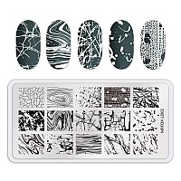 Mr Fox Nail Print Board Set Graffiti Star Marble Pattern Bark Pattern Lace Abstract Pattern Art Diy Hot Stamping Template