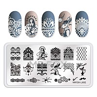 Mr Fox Nail Print Board Set Graffiti Star Marble Pattern Bark Pattern Lace Abstract Pattern Art Diy Hot Stamping Template