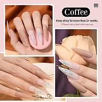 Azurebeauty Dip Powder Nude Brown Color Nail Dipping Powder French Nail Art Starter Manicure Salon Diy At Home Odorfree And L