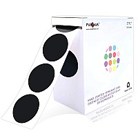 PARLAIM 1 Black Round color coding circle Dot Labels on a Roll, 1000 Stickers, 1 inch Diameter