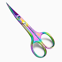 Stelone Professional Grooming Scissors Eyebrow Scissors Small Curved Stainless Steel Manicure Beauty Scissor For Women