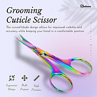 Stelone Professional Grooming Scissors Eyebrow Scissors Small Curved Stainless Steel Manicure Beauty Scissor For Women