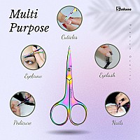 Stelone Professional Grooming Scissors Eyebrow Scissors Small Curved Stainless Steel Manicure Beauty Scissor For Women