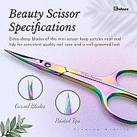 Stelone Professional Grooming Scissors Eyebrow Scissors Small Curved Stainless Steel Manicure Beauty Scissor For Women