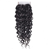 Odir 20 Inch Water Wave 4X4 Lace Closure Brazilian Human Hair 150 Density 9A 100 Unprocessed Wet And Wavy Hand Tied Swiss Lace