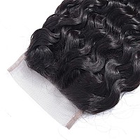 Odir 20 Inch Water Wave 4X4 Lace Closure Brazilian Human Hair 150 Density 9A 100 Unprocessed Wet And Wavy Hand Tied Swiss Lace