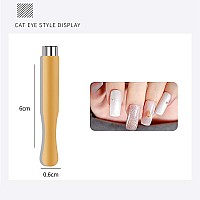 Silpecwee 6Pcs Nail Magnet Cat Eye Magnet For Nails Magnetic Nail Polish Pen Nail Design Kit Magnets Stick Manicure Magnetic Sta