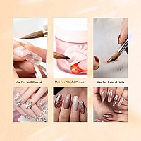 Aokitec 100 Kolinsky Acrylic Nail Brush 22 Oval Crimped Sable Acrylic Brush Wood Nail Art Brush For Acrylic Application Manicu