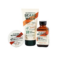 Duke Cannon Supply Co Big Bourbon Beard Care Collection Gift Bundle 3 Piece Set Premium Mens Beard Wash Beard Balm And Be