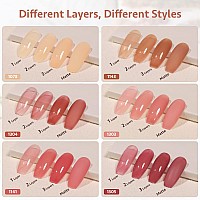 Gaoy Summer Jelly Gel Nail Polish Set Of 6 Colors Including Red Pink Nude Kit Uv Led Soak Off Home Diy Manicure Salon Varnish