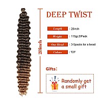 Deep Twist Braid Crochet Hair 28 Inch Braiding Hair For Beauty Synthetic Braids Hair Extension28 Inch T27 3 Pack