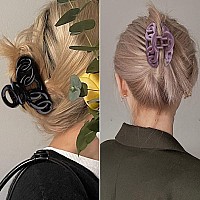 Canitor Hair Clips Set 8Pcs Banana Claw Clips For Thin Hair Nonslip Vines Twining French Design Barrettes