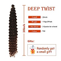 Deep Twist Braid Crochet Hair 28 Inch Braiding Hair For Beauty Synthetic Braids Hair Extension 28 Inch T30 3 Pack