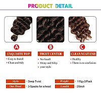 Deep Twist Braid Crochet Hair 28 Inch Braiding Hair For Beauty Synthetic Braids Hair Extension 28 Inch T30 3 Pack