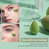 Makeup Sponge Set Bsmall Blender Sponges 7 Pcs For Liquid Cream And Powder Multicolored With 1 Mini Makeup Sponge Pink Cg