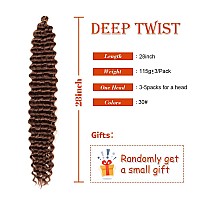 Deep Twist Braid Crochet Hair 28 Inch Braiding Hair For Beauty Synthetic Braids Hair Extension 28 Inch 30 3 Pack