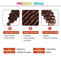 Deep Twist Braid Crochet Hair 28 Inch Braiding Hair For Beauty Synthetic Braids Hair Extension 28 Inch 30 3 Pack