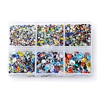 Ad Beads 4300 Pieces Flat Back Nail Art Rhinestones Round Beads 6 Sizes 265Mm With Storage Organizer Boxrhinestones Picking