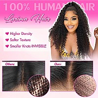 Larima Curly Lace Front Wig Human Hair 13X4 Hd Lace Front Wigs Human Hair Pre Plucked With Baby Hair 180 Density Jerry Curly La