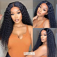 Larima Curly Lace Front Wig Human Hair 13X4 Hd Lace Front Wigs Human Hair Pre Plucked With Baby Hair Kinky Curly Human Hair Wig